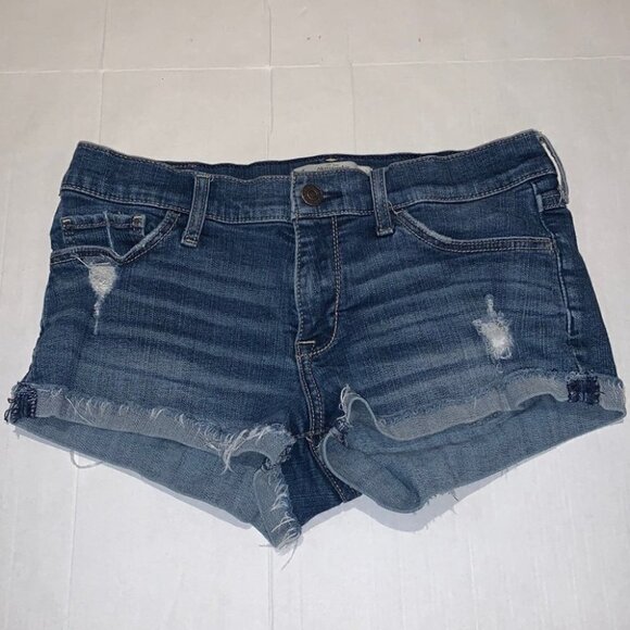 Abercrombie & Fitch distressed denim short size 2 / 26 - Picture 3 of 8